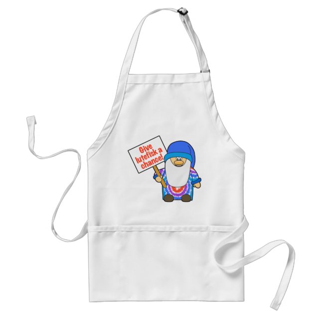 Give Lutefisk a Chance! Adult Apron (Front)