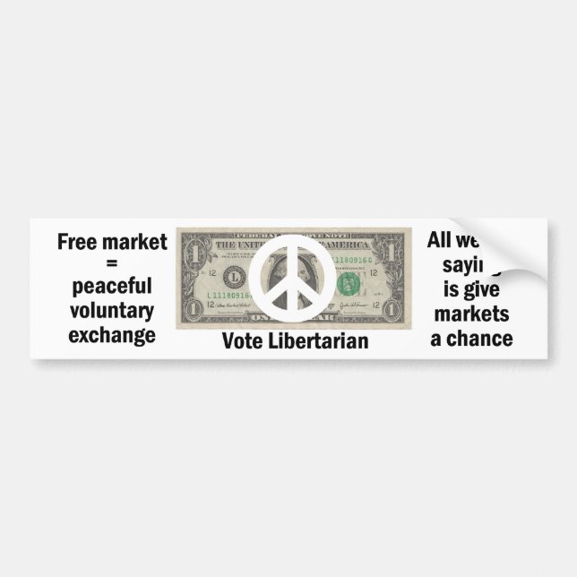 Give Markets A Chance Bumper Sticker (Front)