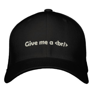 Give me a break White Embroidered Baseball Hat