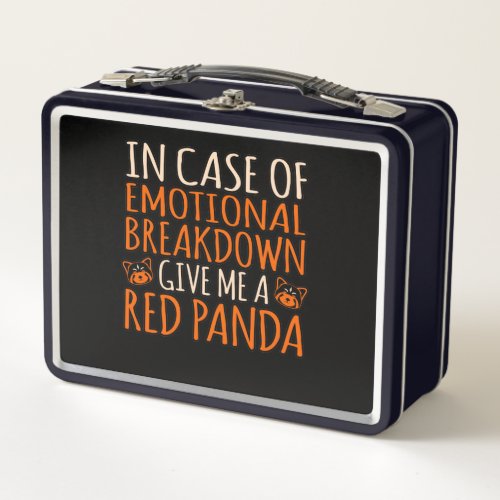 Give Me A Red Panda Cute Pet Animal Pandas Lover G Metal Lunch Box