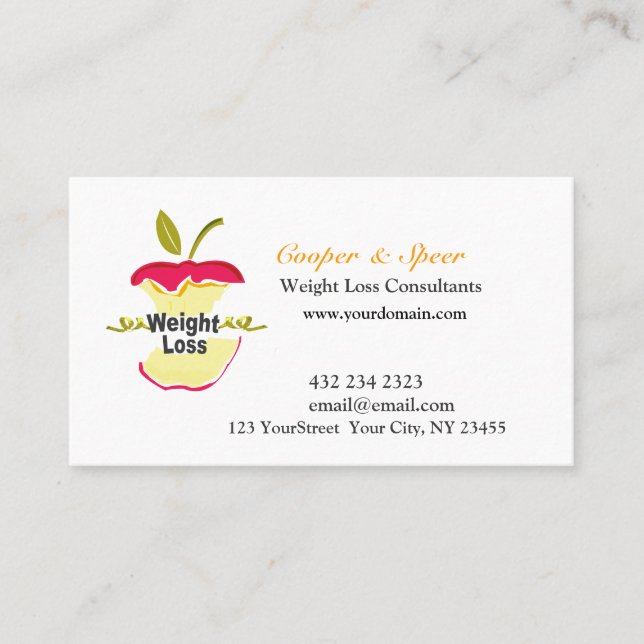 Give Me an Apple Unique Dietitian Nutritionist Business Card (Front)