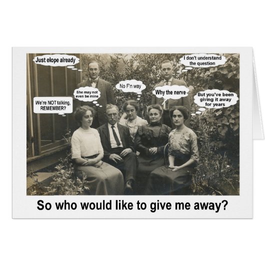 Give me Away? - FUNNY Cards (Front Horizontal)