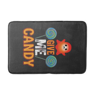 Give Me Candy Halloween Ghost_1 Bath Mat