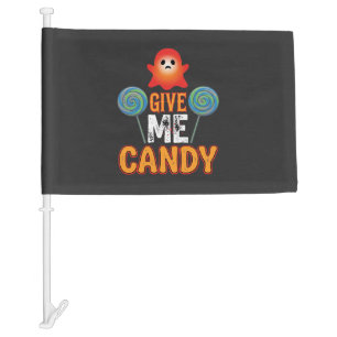 Give Me Candy Halloween Ghost_1 Car Flag