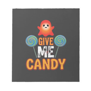 Give Me Candy Halloween Ghost_1 Notepad