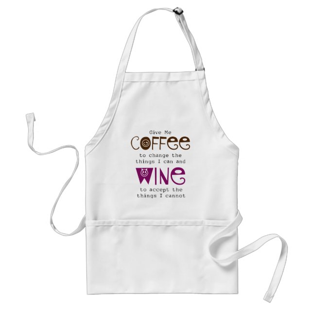 Give Me Coffee and Wine Apron (Front)