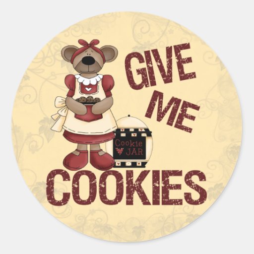 Give Me Cookies Classic Round Sticker | Zazzle