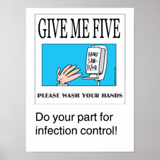 Give Me Five handwashing poster