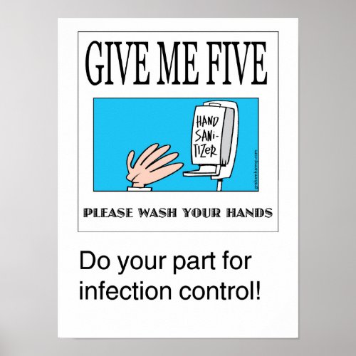 Give Me Five handwashing poster