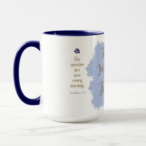 Give Me Jesus 15 oz Combo Mug NavyBlue