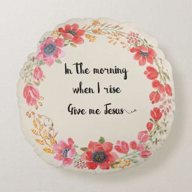Give Me Jesus Hymn Quote Pillow (Front)
