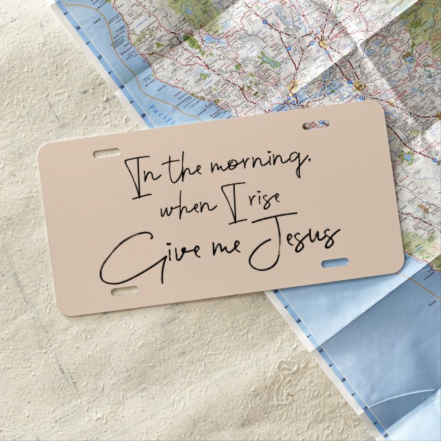 Give Me Jesus License Plate (In Situ)