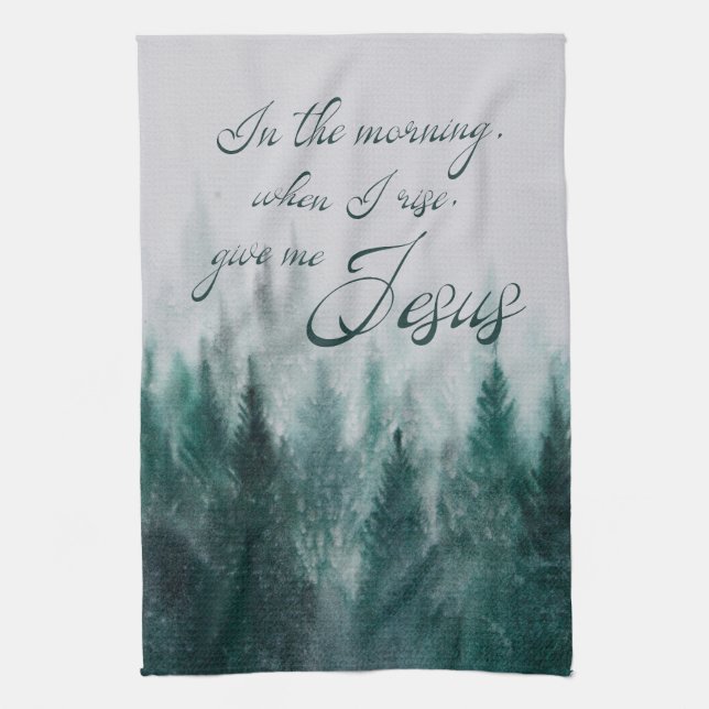 Give Me Jesus Pine Tree           Kitchen Towel (Vertical)