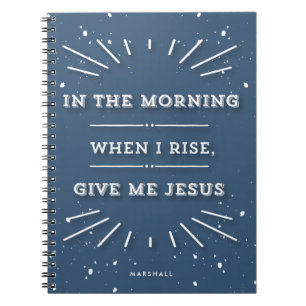 Give Me Jesus Typographic Personalized Devotional Notebook