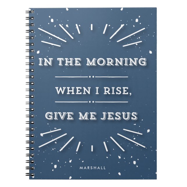 Give Me Jesus Typographic Personalized Devotional Notebook (Front)