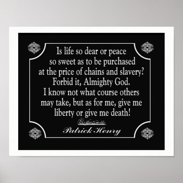 Give Me Liberty jor give me death  - Art Print (Front)