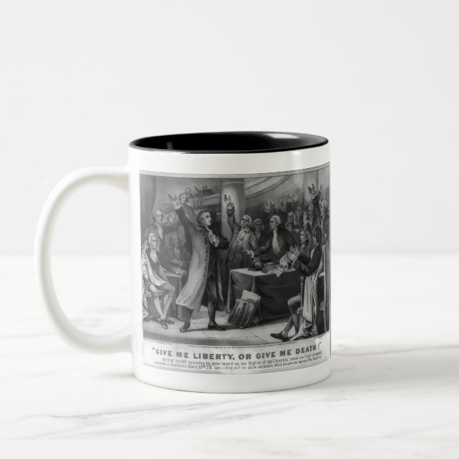 Give me liberty, or give me death Two-Tone coffee mug (Left)
