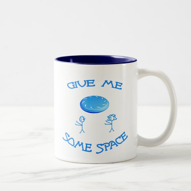 Give Me Some Space Frisbee Two-Tone Coffee Mug (Right)