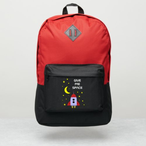 Give Me Space Rocket Ship And Stars Port Authority Backpack