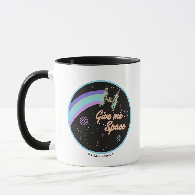 "Give Me Space" TIE Fighter Graphic Mug (Left)