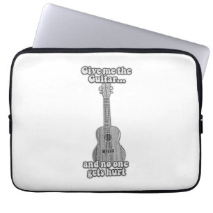 Give me the guitar and no one gets hurt. B & W Laptop Sleeve