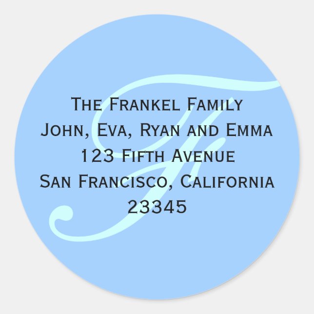 Give me your address (label)! classic round sticker (Front)