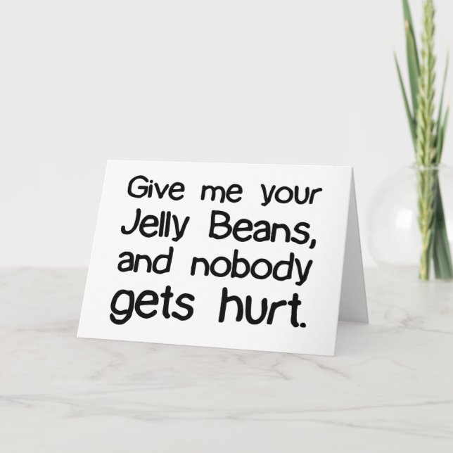 Give Me Your Jelly Beans Holiday Card (Front)