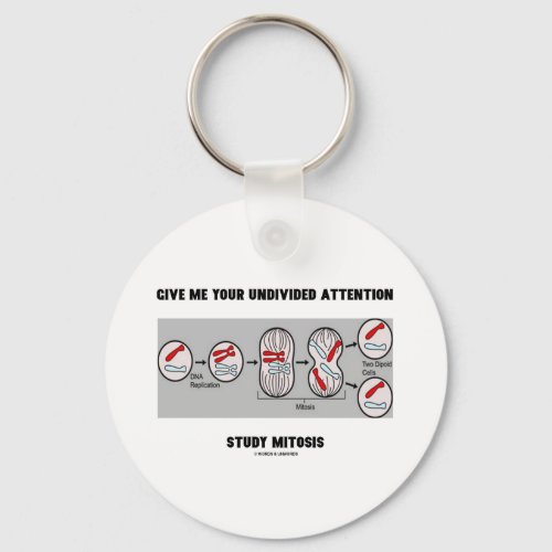 Give Me Your Undivided Attention Study Mitosis Keychain
