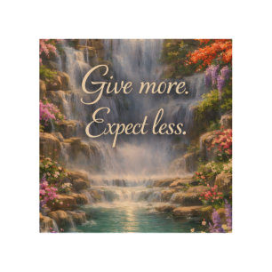Give More. Expect Less Inspirational Christian Wood Wall Art