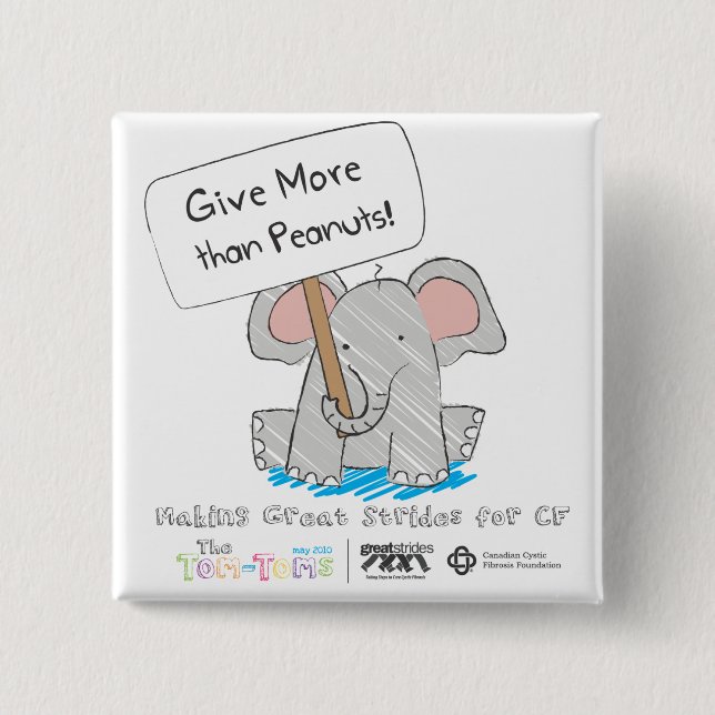 Give More than Peanuts! Button (Front)