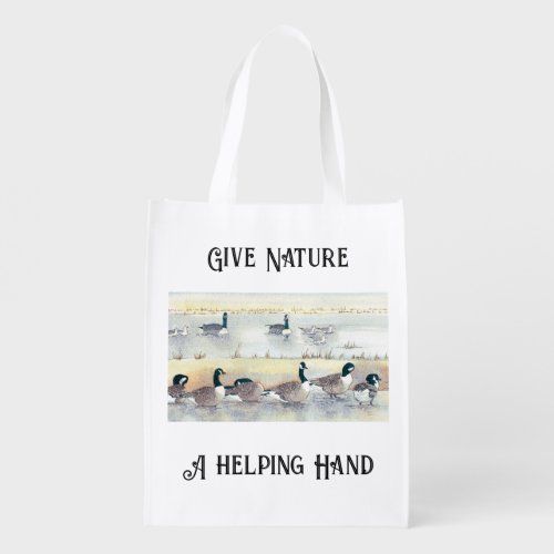 Give Nature A Helping Hand Reusable Grocery Bag