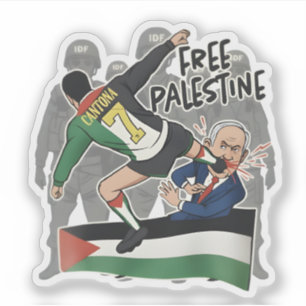 Give Netanyahu The Boot Free Palestine caricature  Sticker