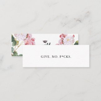 GIVE. NO. F*CKS. Self Talk Mini Card No. 3