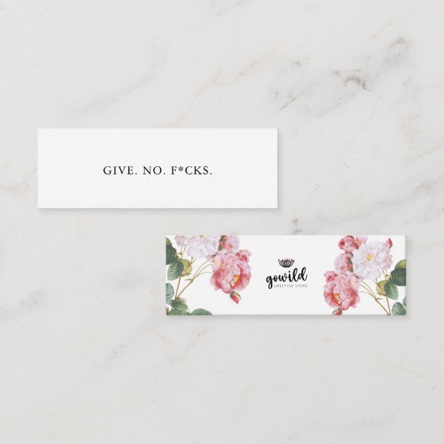 GIVE. NO. F*CKS. Self Talk Mini Card No. 3 (Front/Back)