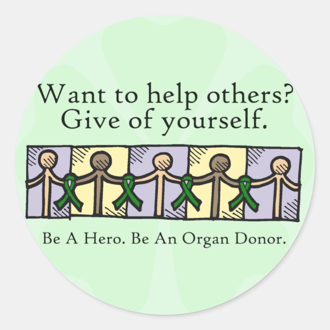 Give of Yourself Classic Round Sticker (Front)