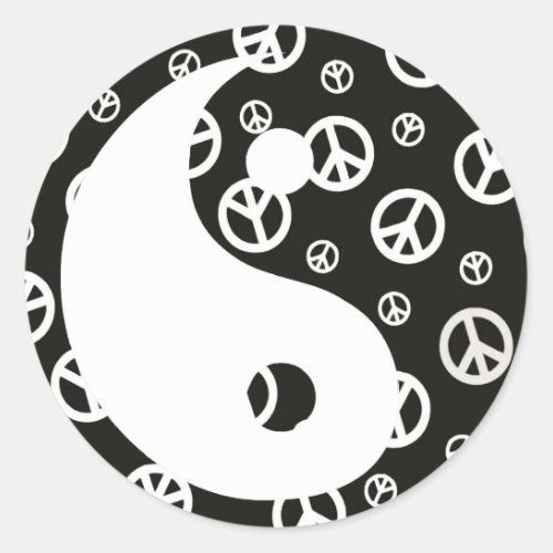 Give Peace a Chance 1 Yin and Yang Sticker