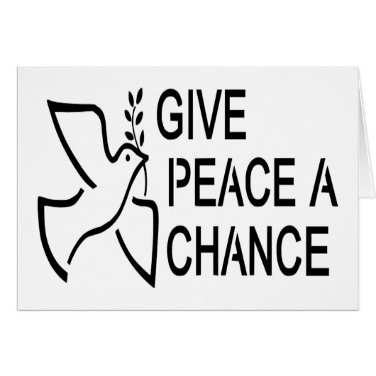 GIVE PEACE A CHANCE CARDS (Front Horizontal)