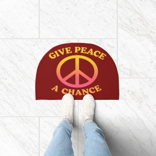 'Give Peace a Chance' Door Mat