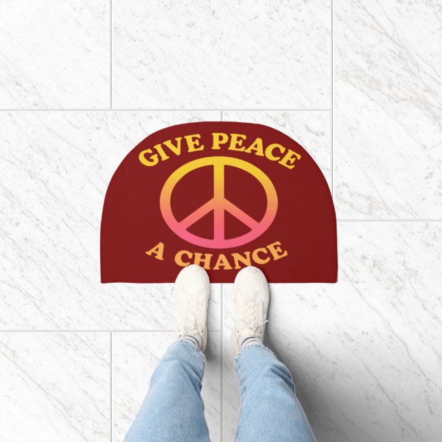 'Give Peace a Chance' Door Mat (Indoor)