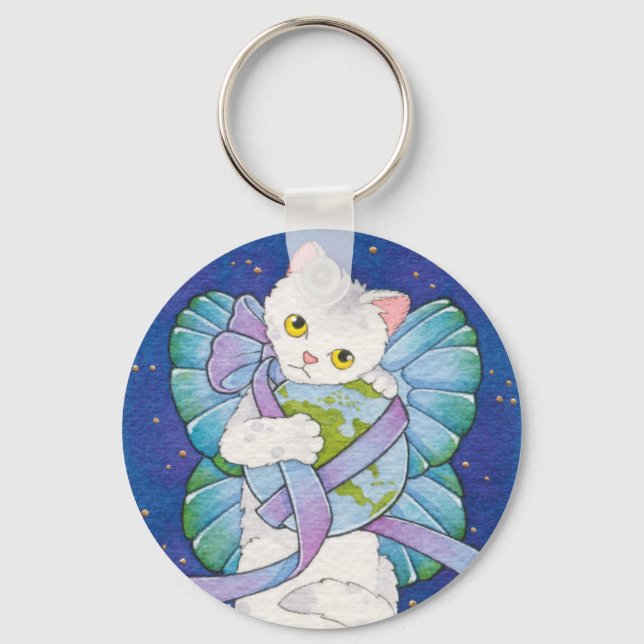 Give peace a chance keychain (Front)