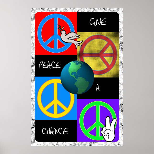 Give Peace a Chance Pop Art Poster (Front)
