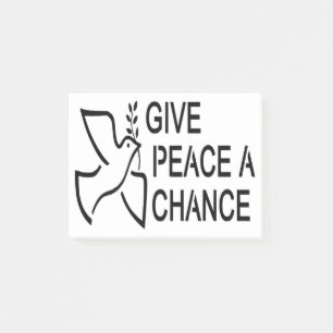 GIVE PEACE A CHANCE POST-IT NOTES