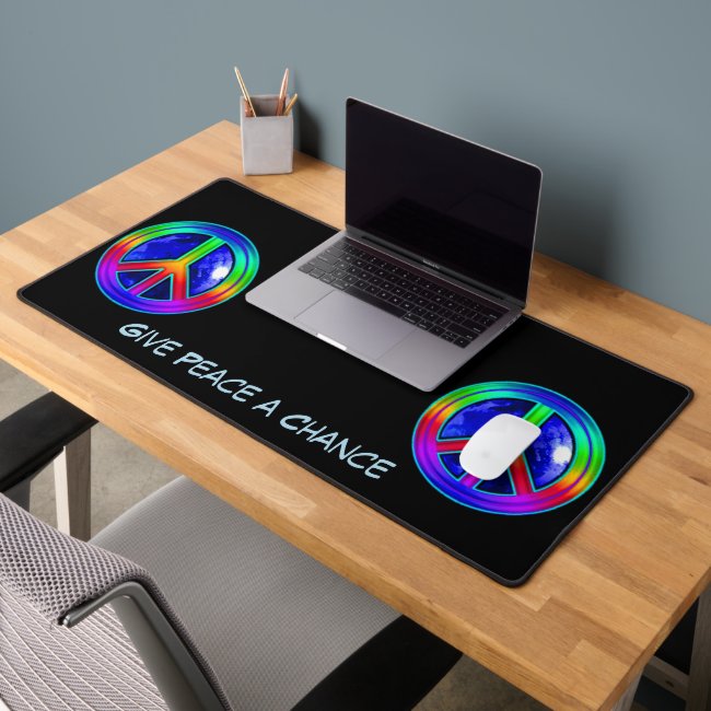Give Peace a Chance Rainbow Desk Mat