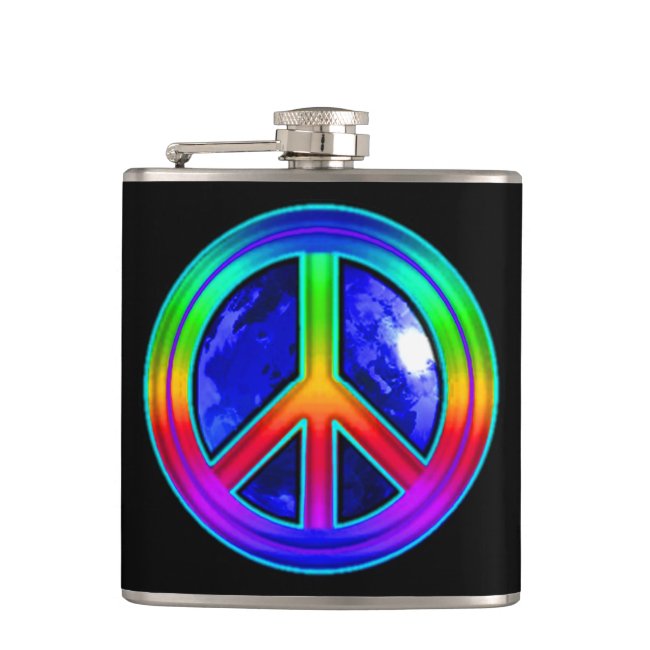 Give Peace a Chance Rainbow Flask