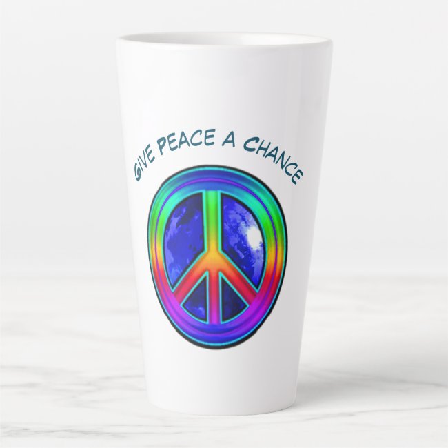 Give Peace a Chance Rainbow Latte Mug
