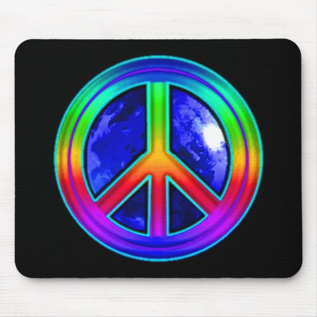 Give Peace a Chance Rainbow Mousepad (Front)