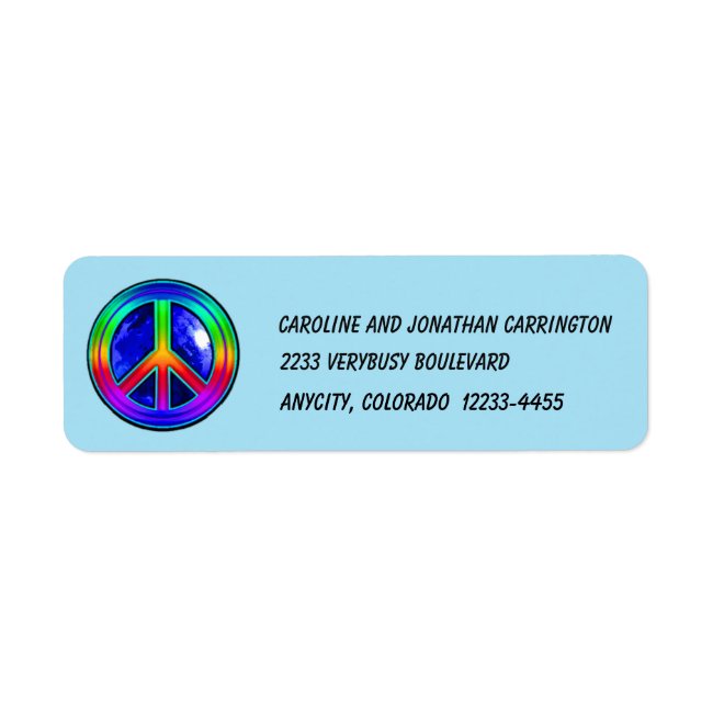 Give Peace a Chance Rainbow Return Address Label