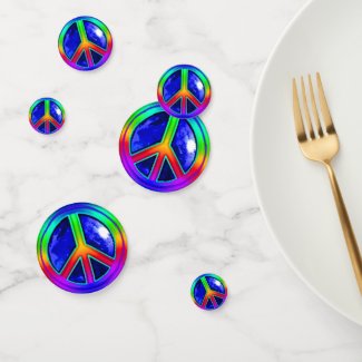 Give Peace a Chance Rainbow Table Confetti