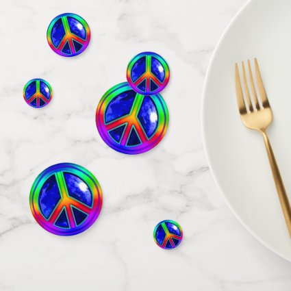 Give Peace a Chance Rainbow Table Confetti