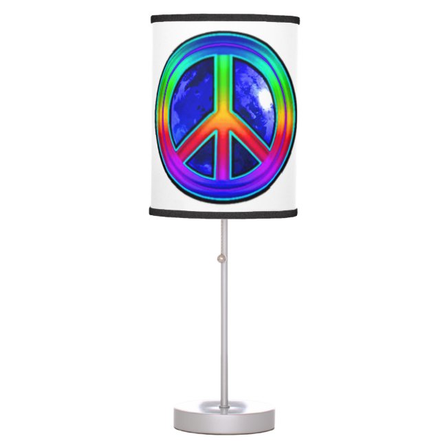 Give Peace a Chance Rainbow Table Lamp